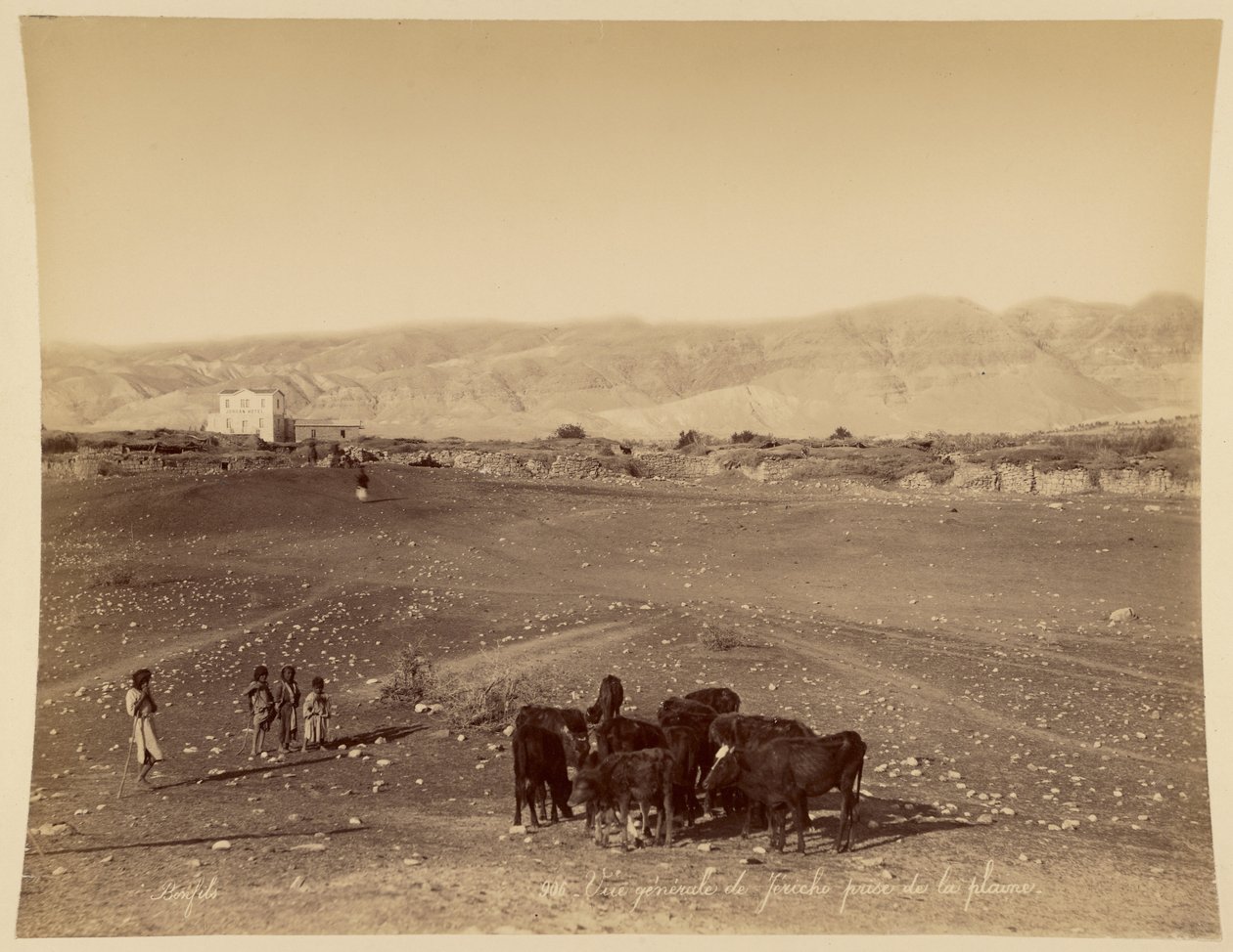 Vista geral de Jericó, tirada da planície de Félix Bonfils