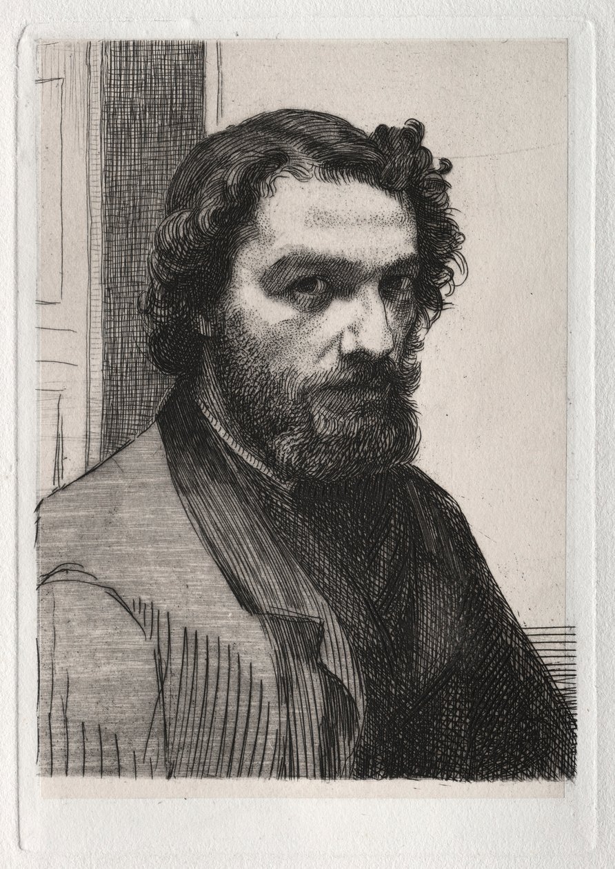 Alphonse Legros, 1861 impresso em 1875. de Felix Bracquemond
