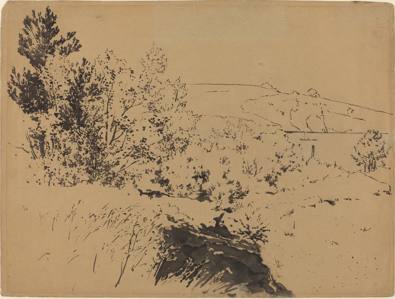 Paisagem Costeira de Felix Bracquemond