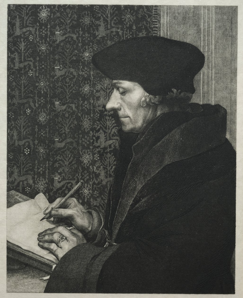 Erasmus, depois de Holbein de Felix Bracquemond