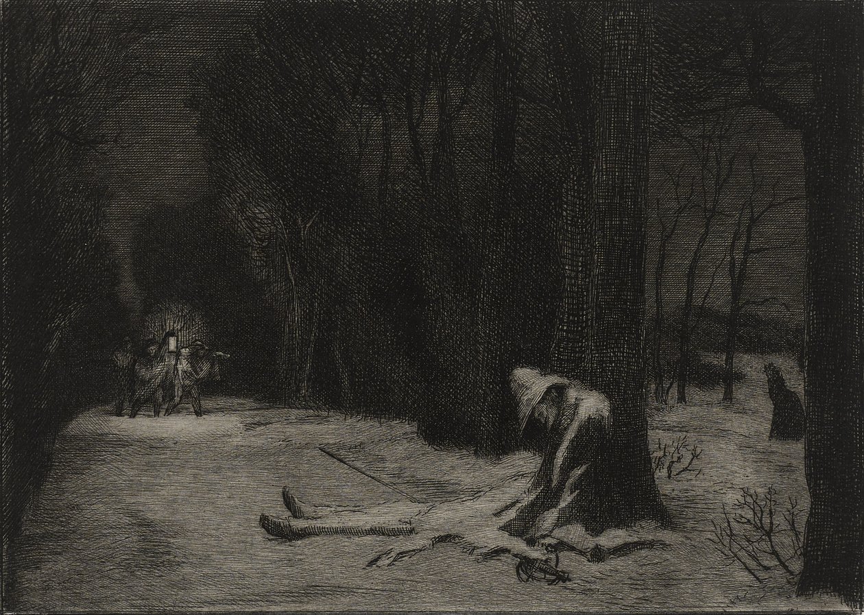 A Morte de Matamore (gravura) de Felix Bracquemond