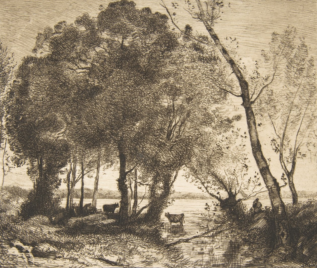 O Lago, 1861. de Felix Bracquemond