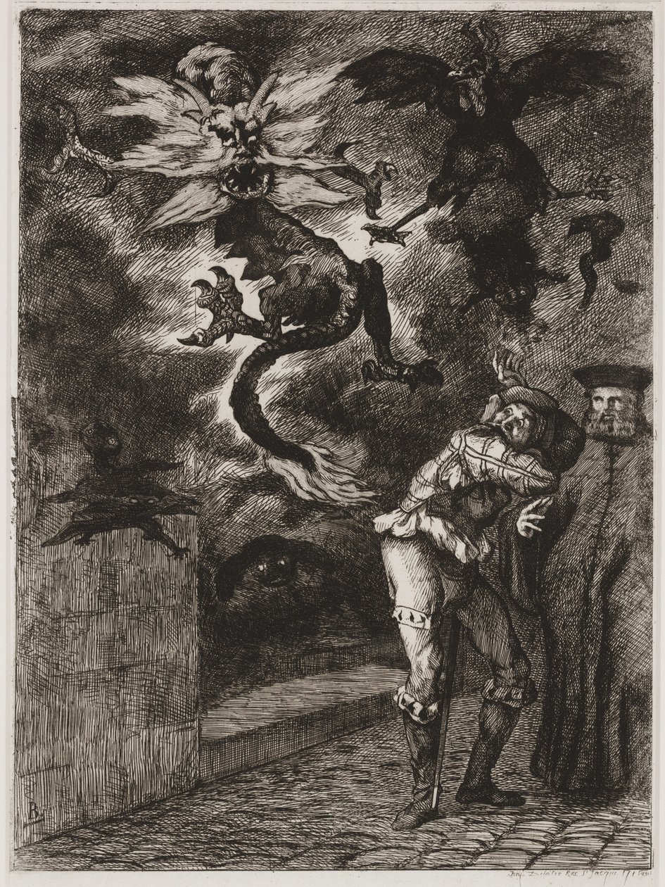 Panurge deixando a casa de Raminagrobis de Felix Bracquemond