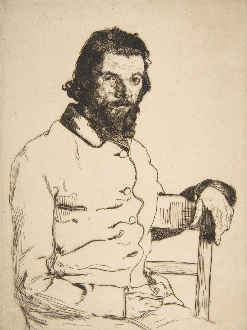 Retrato de Charles Meryon, 1853. de Felix Bracquemond