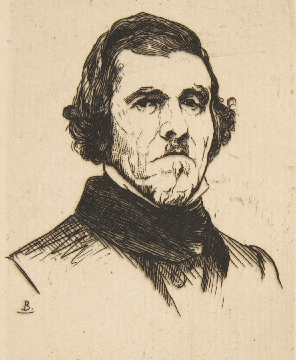 Retrato de Eugène Delacroix, 1863. de Felix Bracquemond