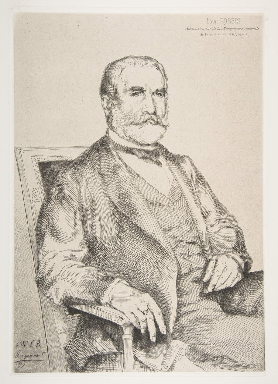 Retrato de Louis Robert, 1873. de Felix Bracquemond