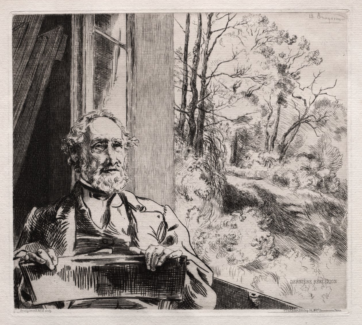 Retrato de Meyer Heine de Felix Bracquemond