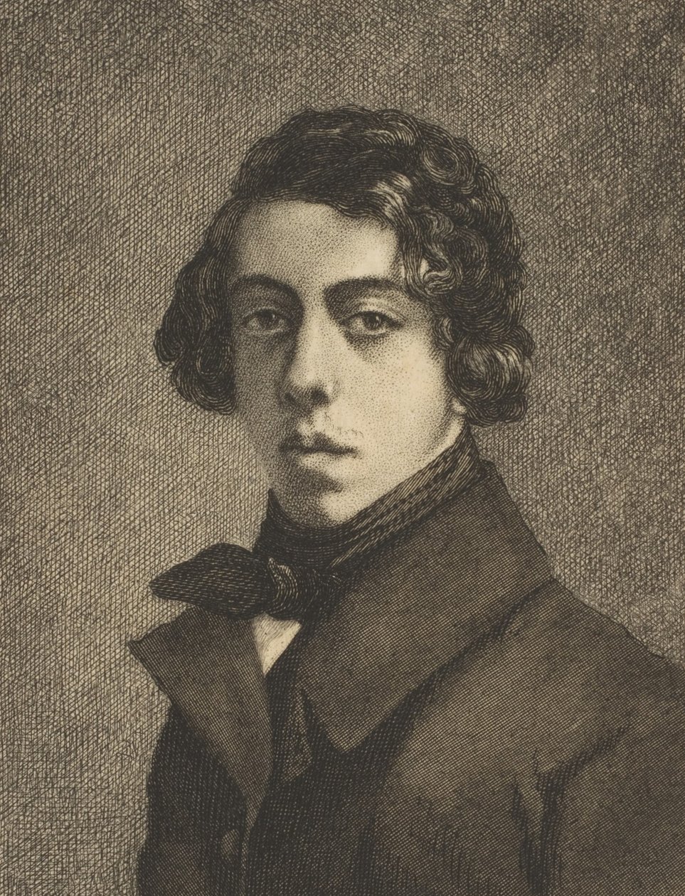 Retrato de Théodore Chasseriau, 1893. de Felix Bracquemond