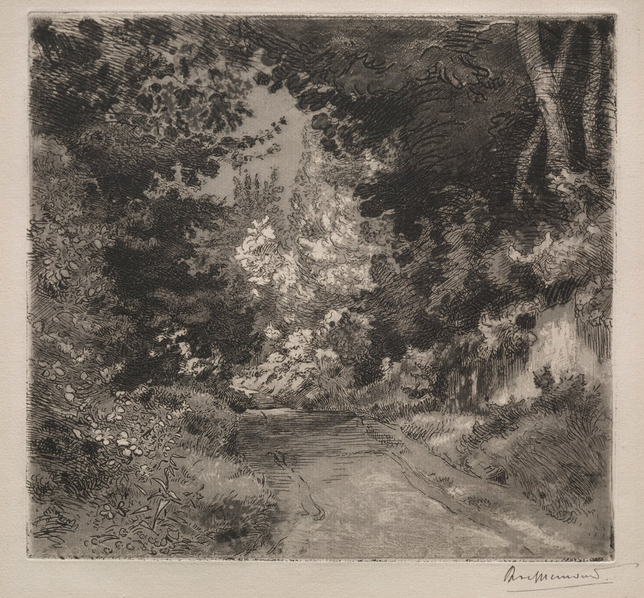 Caminho para Sèvres, c. 1872 de Felix Bracquemond