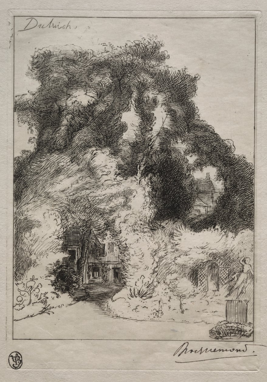 O jardim da pousada em Dulwich de Felix Bracquemond