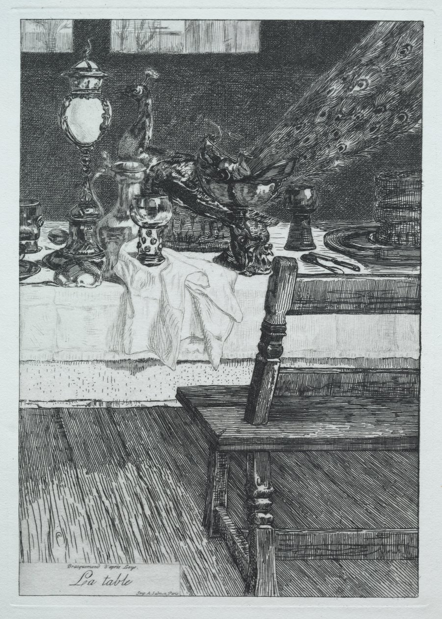 A Mesa, depois de H. Leys de Felix Bracquemond