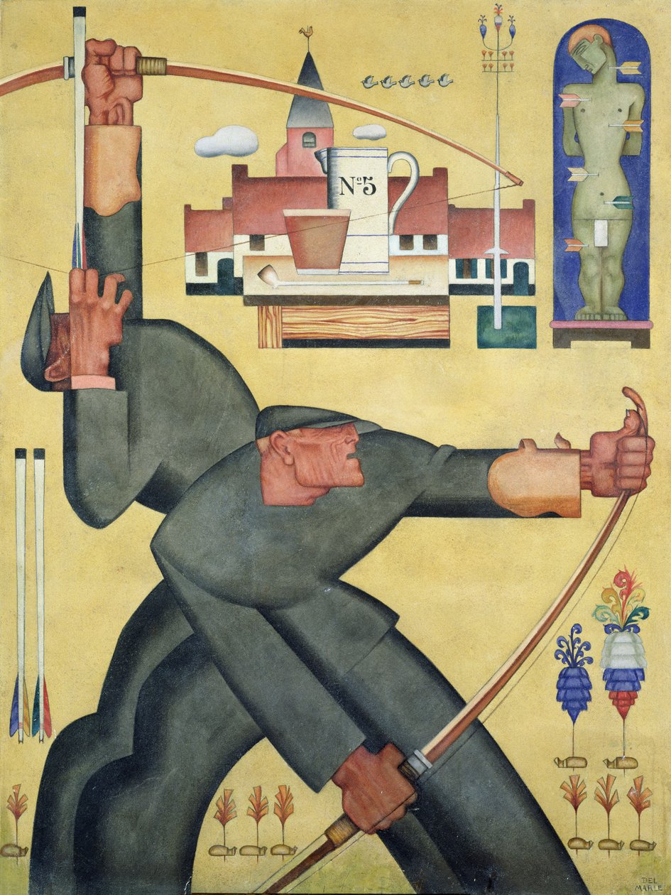 Arqueiro (óleo sobre tela) de Felix Del Marle