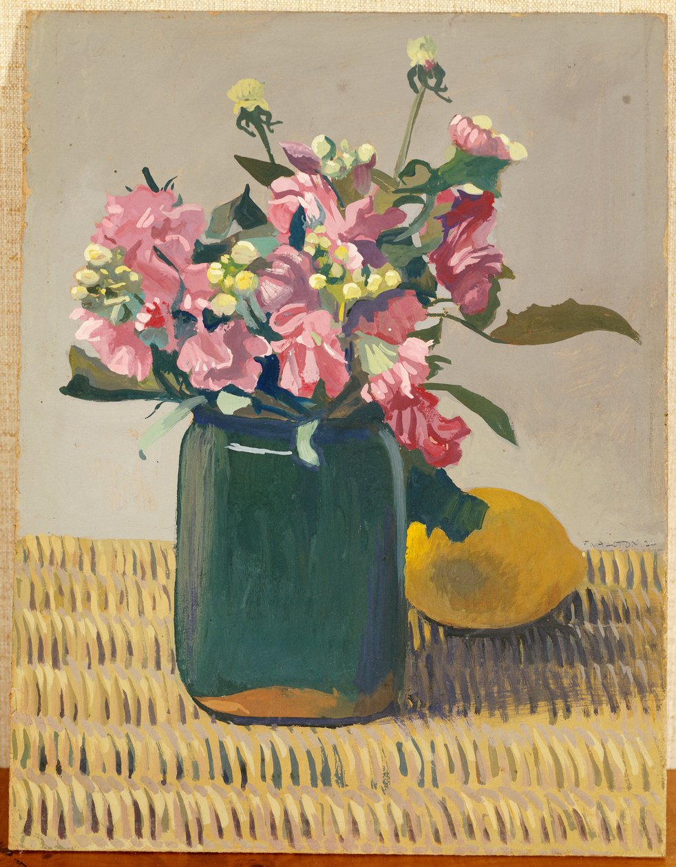 Um buquê de flores e um limão, 1924 de Felix Edouard Vallotton