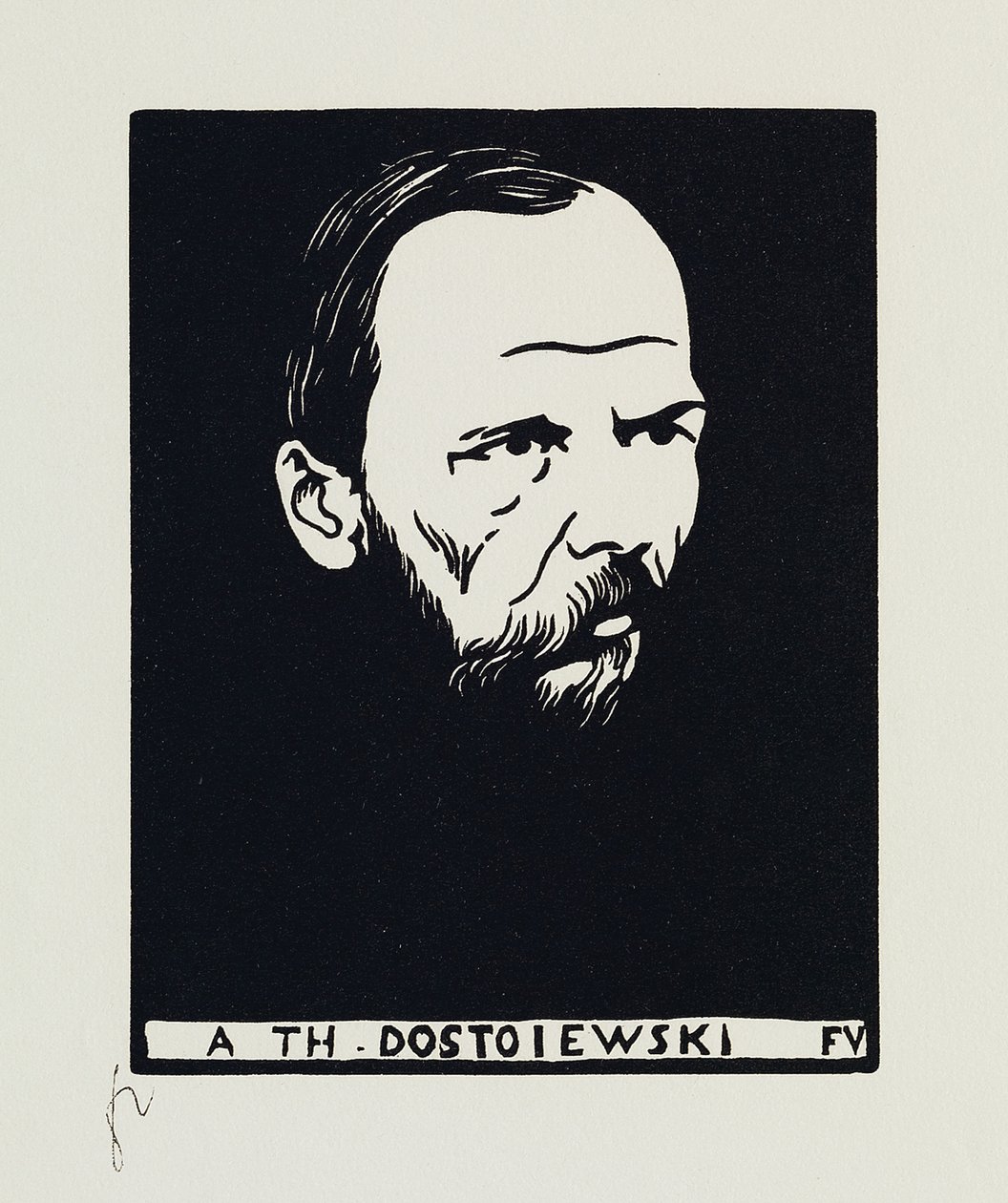 A Th. Dostoiewski, 1895 de Felix Edouard Vallotton