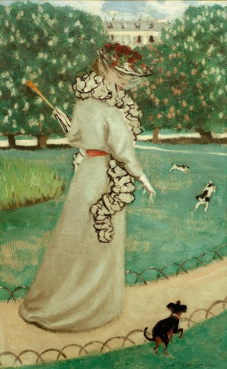 No jardim de Luxemburgo de Felix Edouard Vallotton