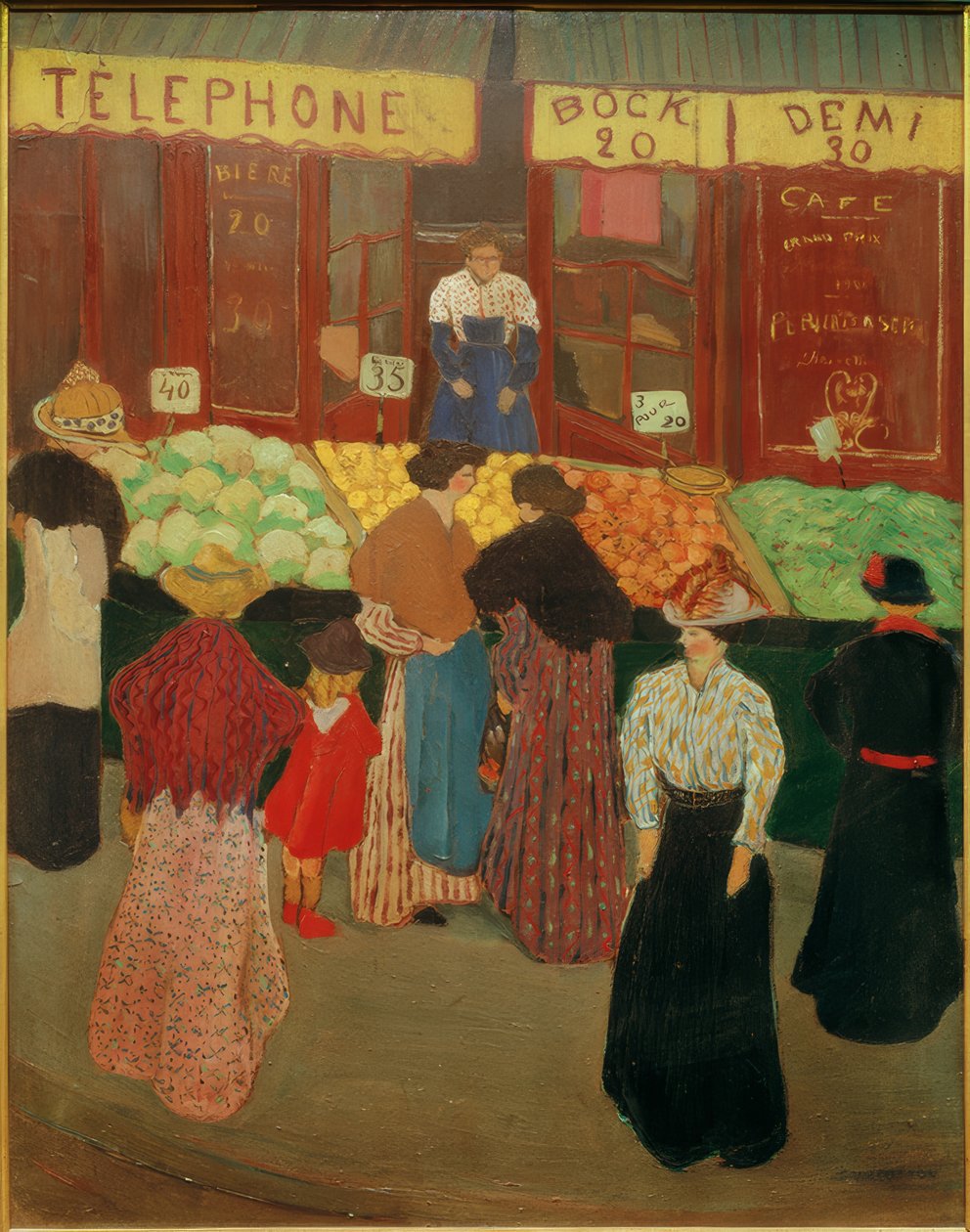 No mercado de Felix Edouard Vallotton