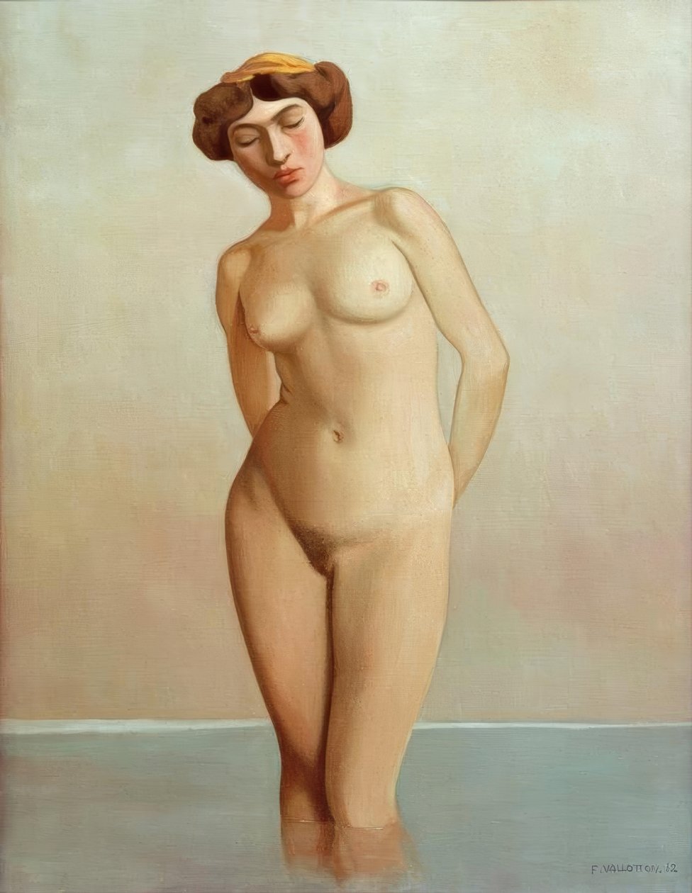 Banhista na água de Felix Edouard Vallotton