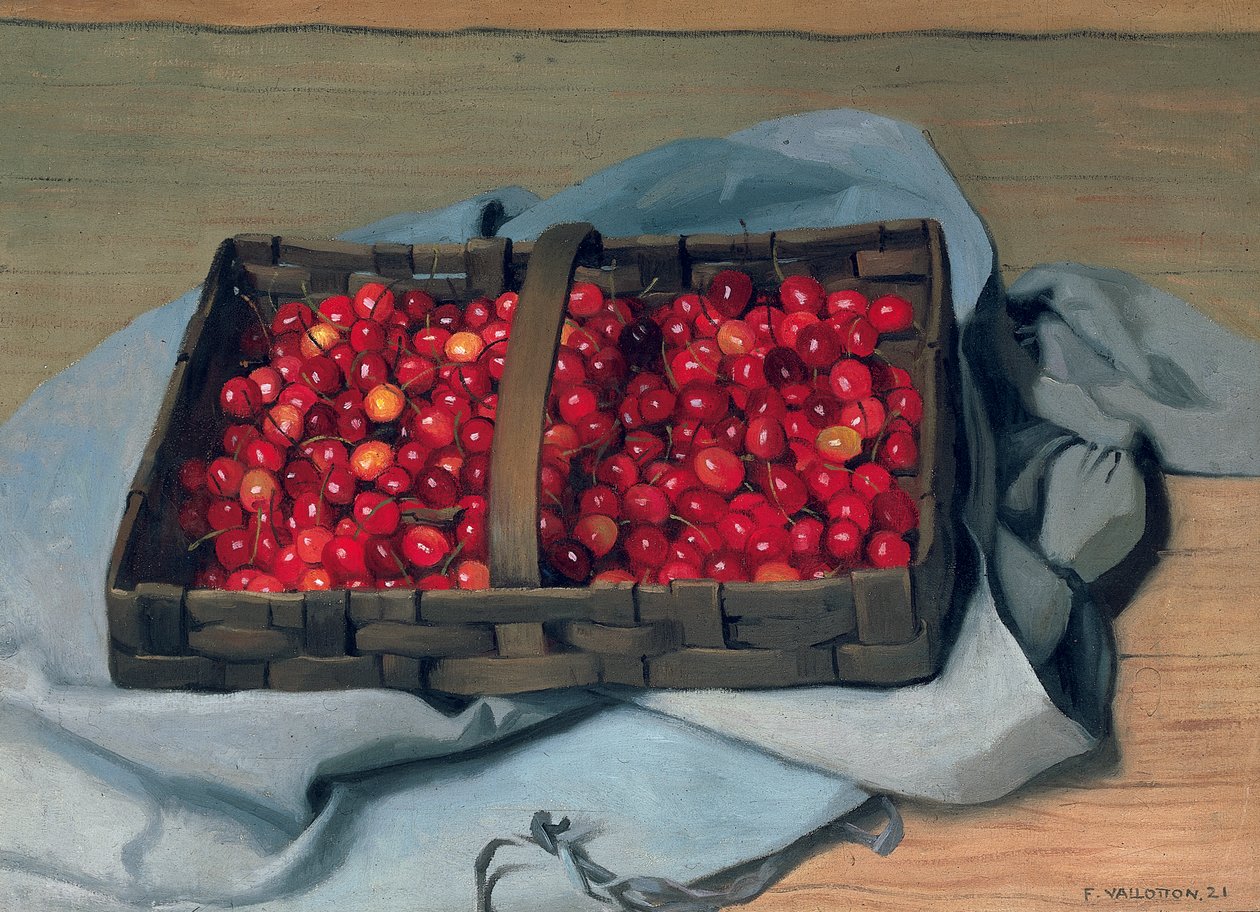 Cesta de cerejas, 1921 de Felix Edouard Vallotton