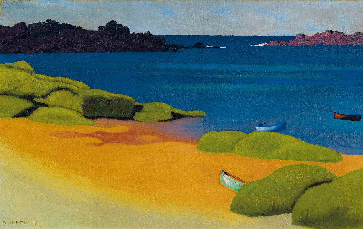 Baía em Tregastel, 1917 de Felix Edouard Vallotton