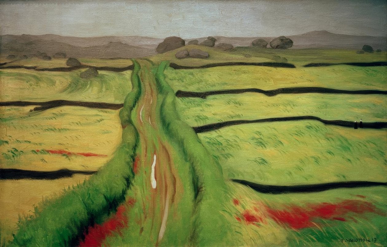 Caminho na charneca de Felix Edouard Vallotton