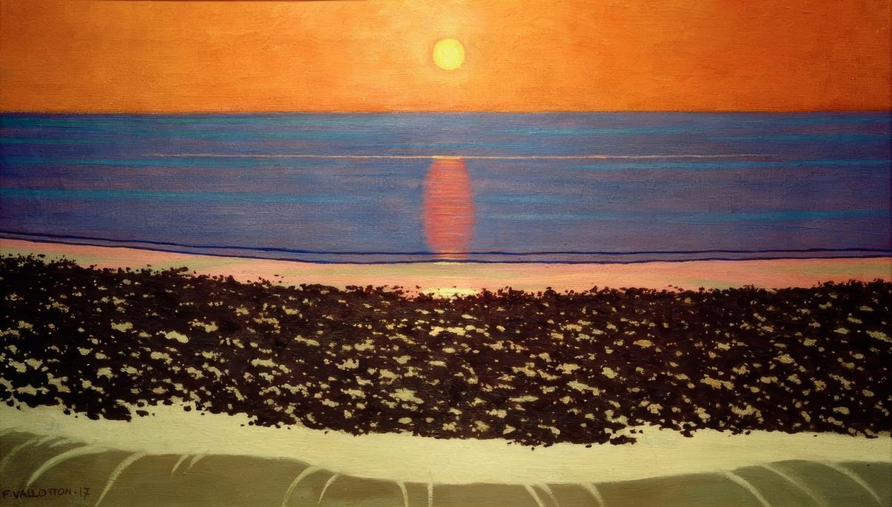 Pôr do sol, Villerville de Felix Edouard Vallotton