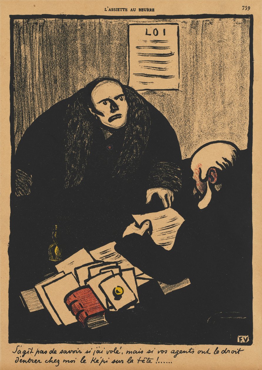 Crimes e Castigos II, 759: A questão é, não se ..., 1873. de Felix Edouard Vallotton
