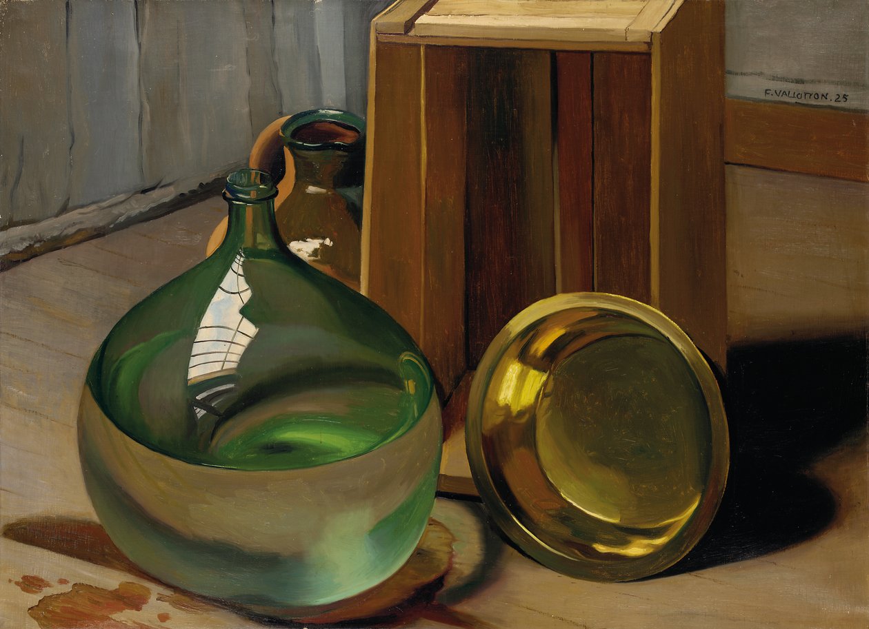 Garrafão e caixote, 1925 de Felix Edouard Vallotton