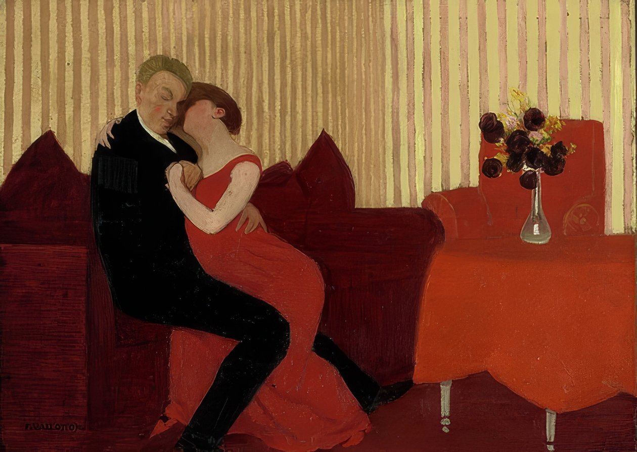 A mentira (Le mensonge). 1898 de Felix Edouard Vallotton
