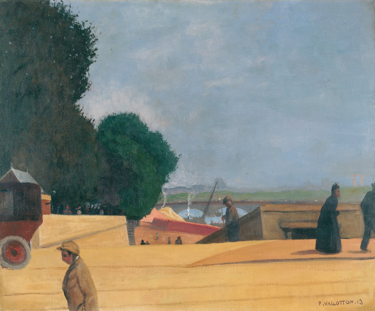 Entrada na Pont de l &39;Alma, 1913 de Felix Edouard Vallotton