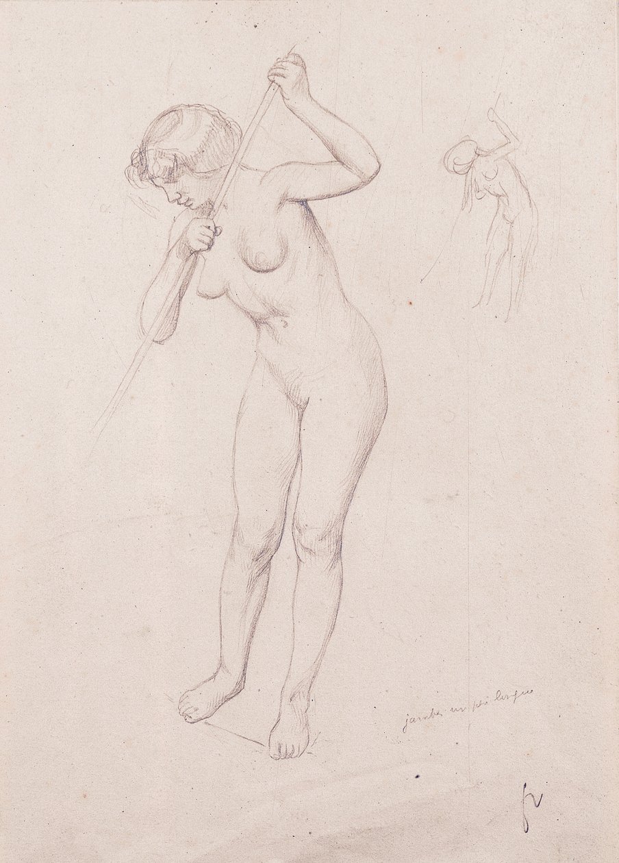 Figura de estudo para "O assassinato de Orfeu" de Felix Edouard Vallotton