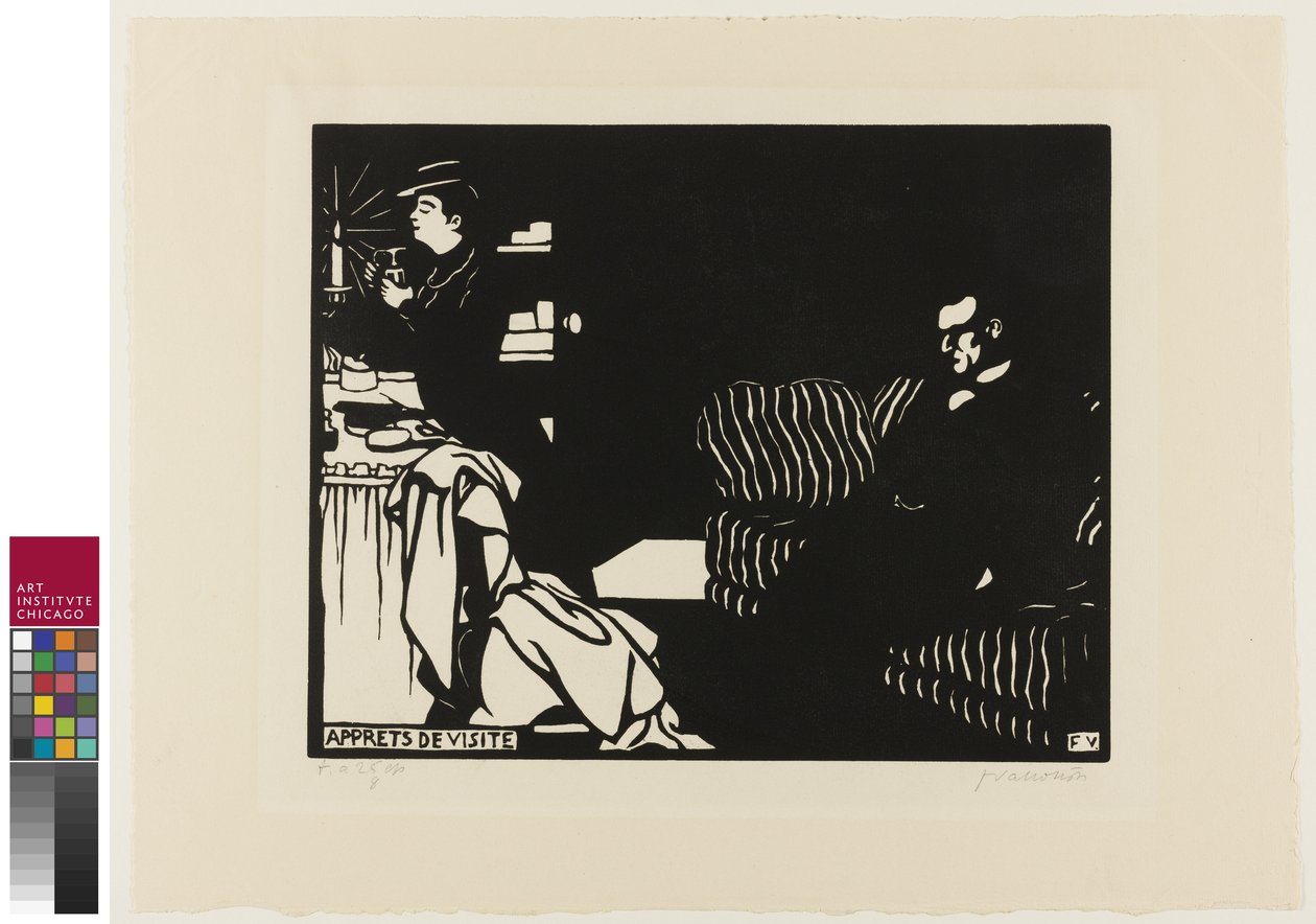 Preparando-se para uma visita, prato oito de Intimacies, 1898 de Felix Edouard Vallotton