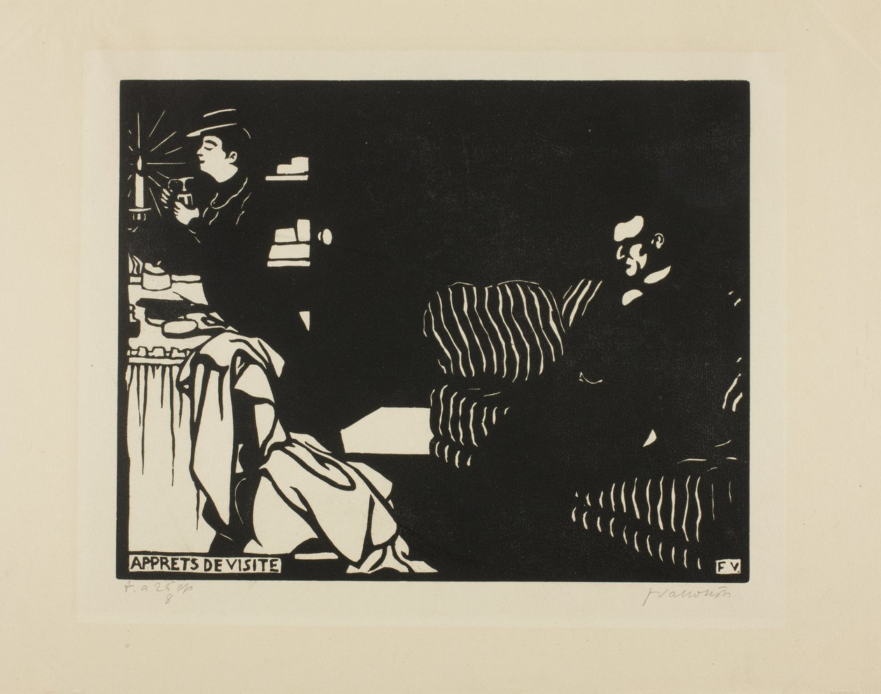 Preparando-se para uma visita, prato oito de Intimacies, 1898 de Felix Edouard Vallotton