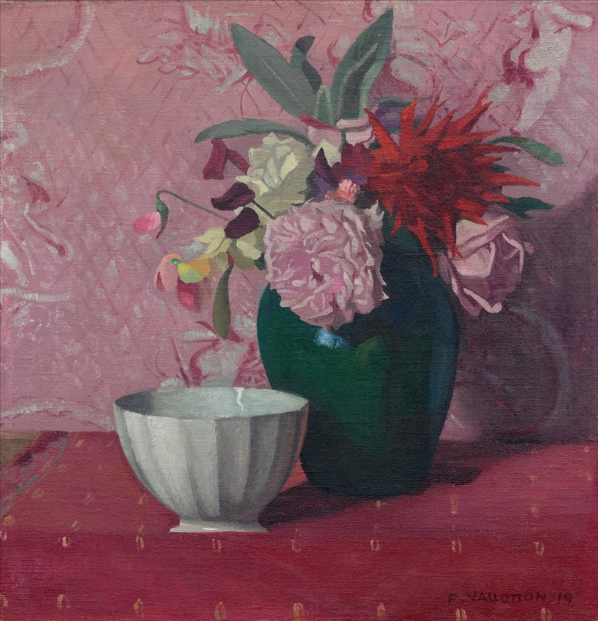 Vaso verde e tigela branca, 1919. de Felix Edouard Vallotton