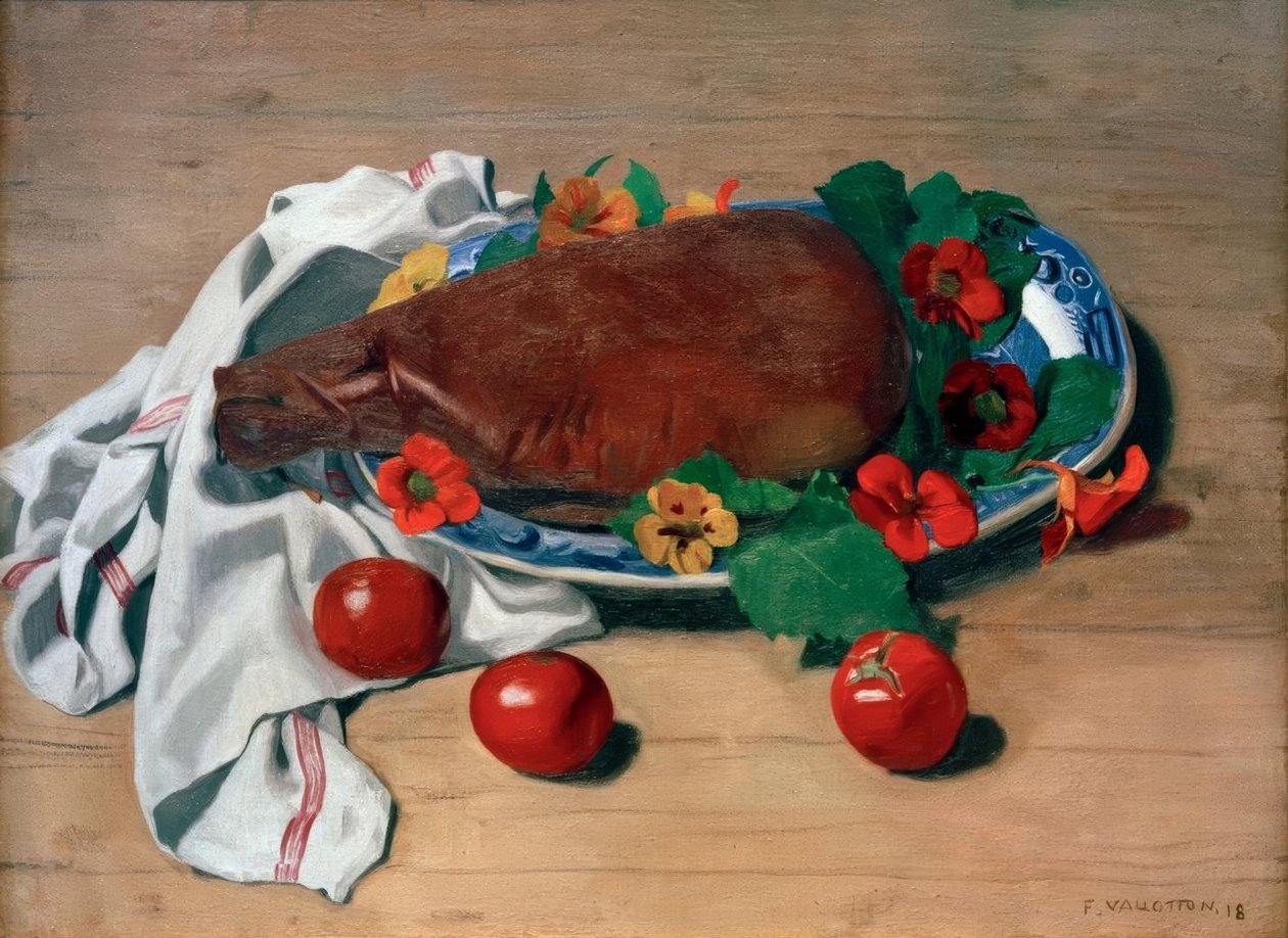 Presunto e tomate de Felix Edouard Vallotton