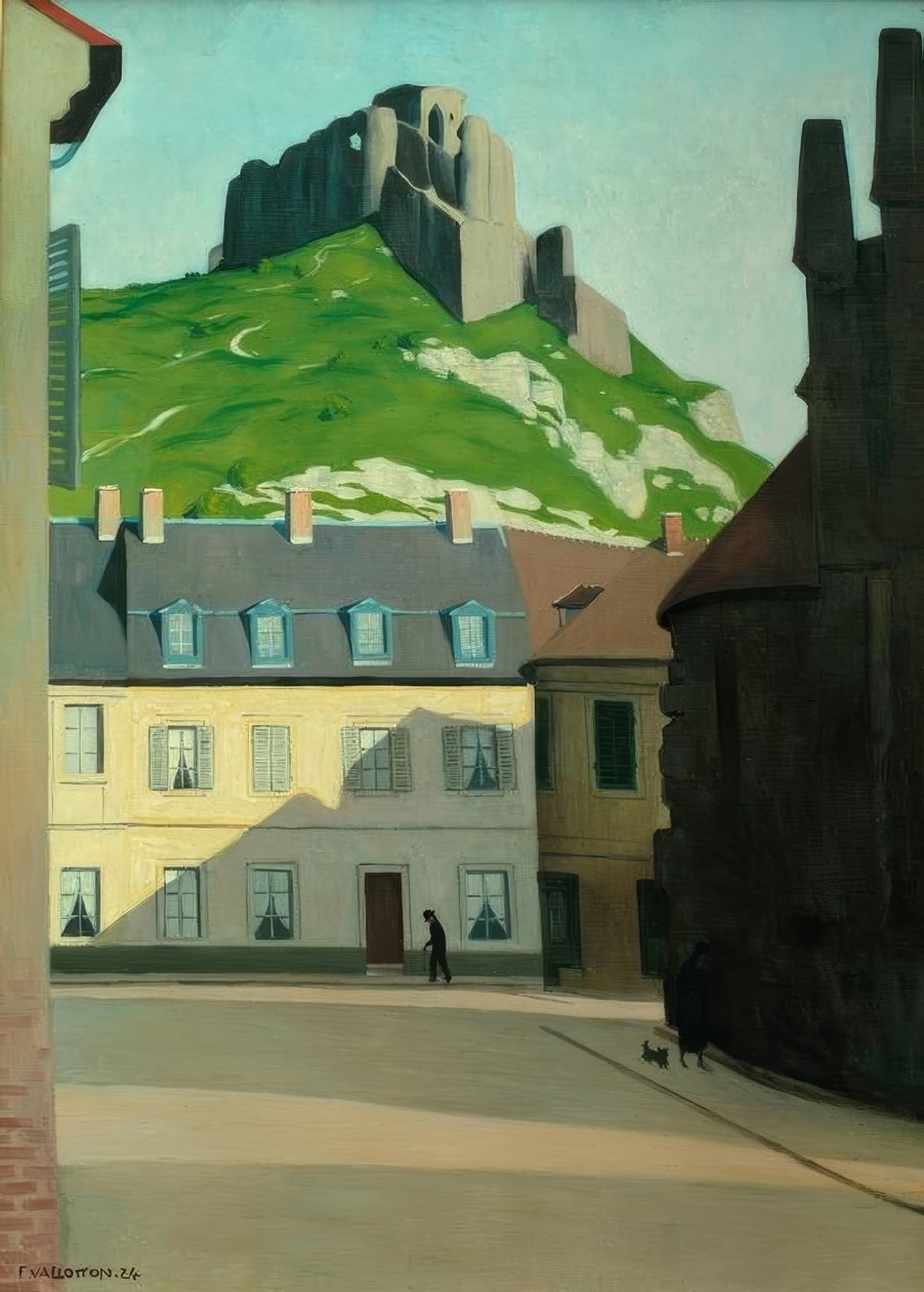 O Chateau Gaillard e a Place des Andelys de Felix Edouard Vallotton