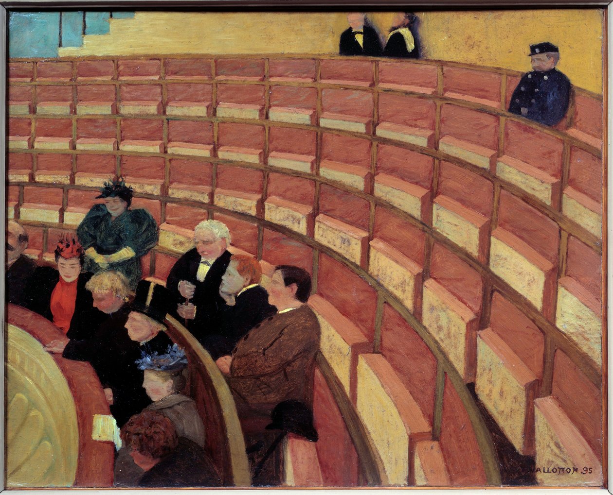 La troisième galerie au Theatre du Chatelet Peinture de Felix Vallotton (1865-1925) (ec.suiss.) 1895 Sun. 0,49x0,61 m Paris, musee d