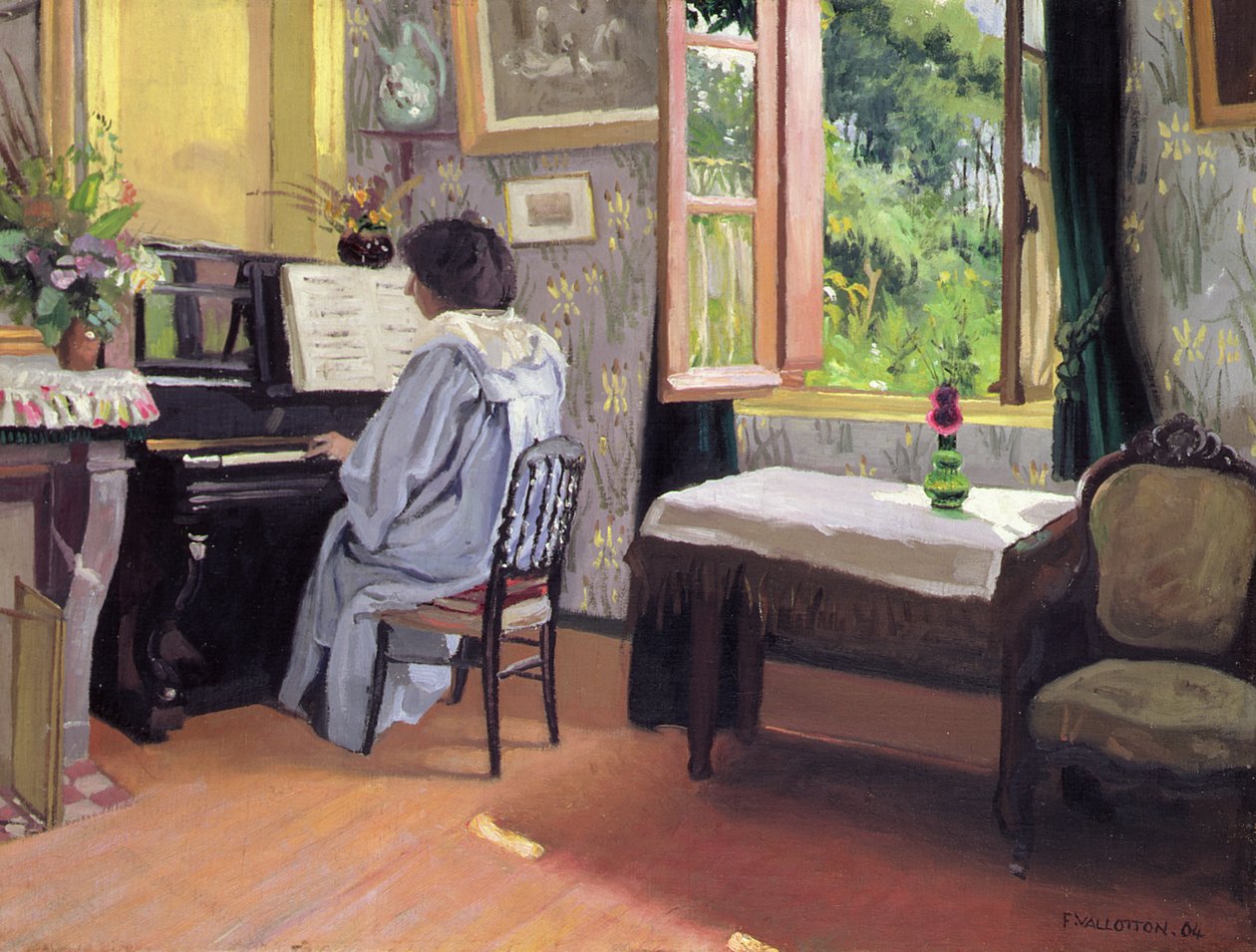 A Senhora do Piano de Felix Edouard Vallotton