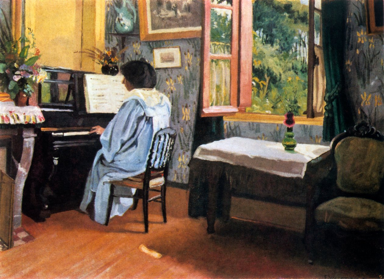 Senhora no piano, 1904. de Felix Edouard Vallotton