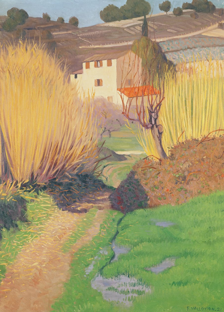 Paisagem em Lagnes, 1921 de Felix Edouard Vallotton