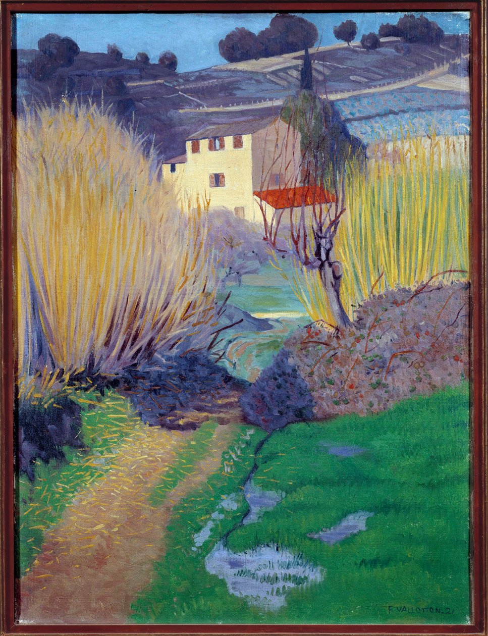 Paisagem em Cagnes Painting by Felix Vallotton (1865-1925) 1921 Sun. 0,8x0,6 m Rouen, Musee des Beaux Arts de Felix Edouard Vallotton