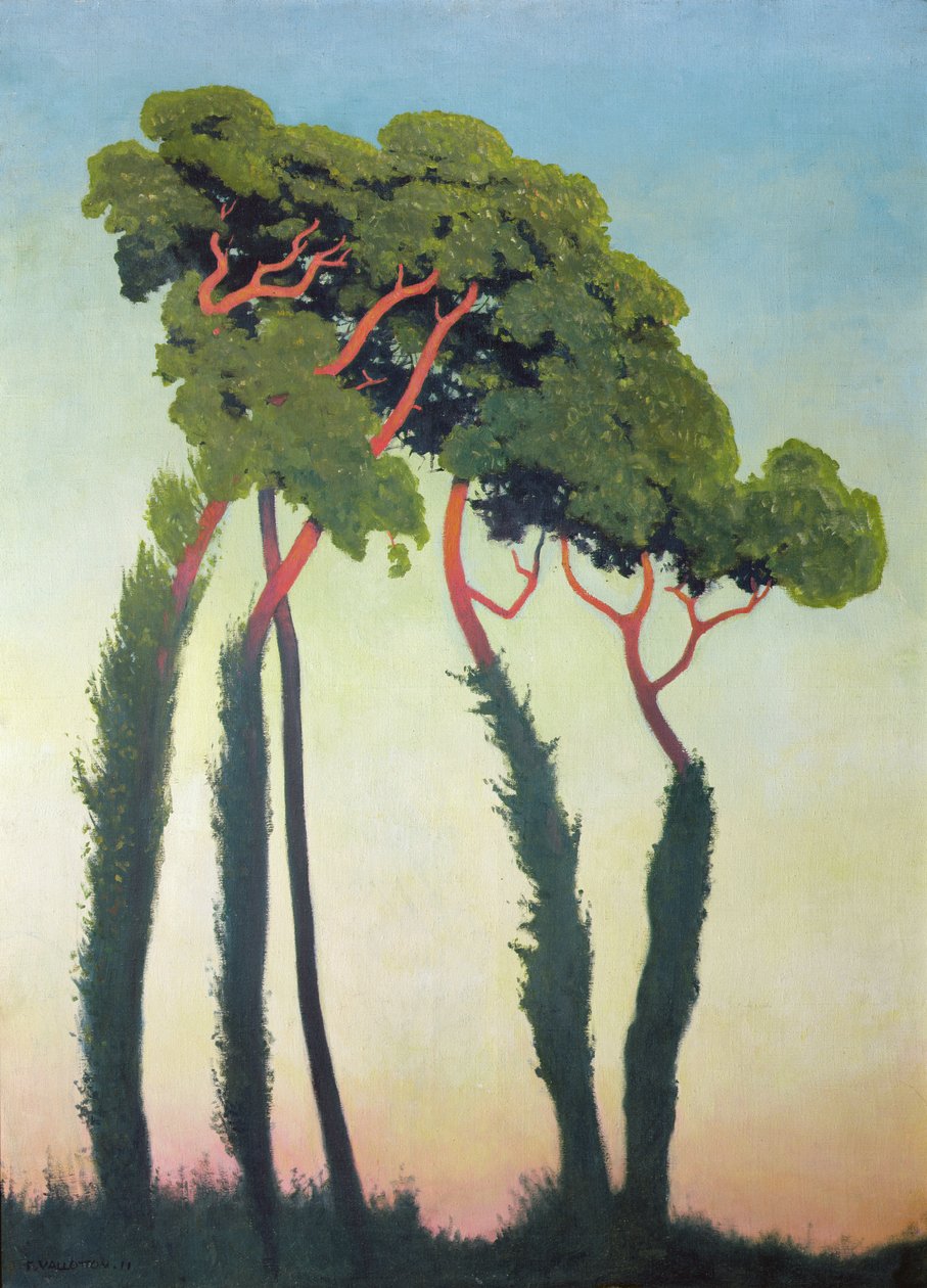 Paisagem com Árvores de Felix Edouard Vallotton