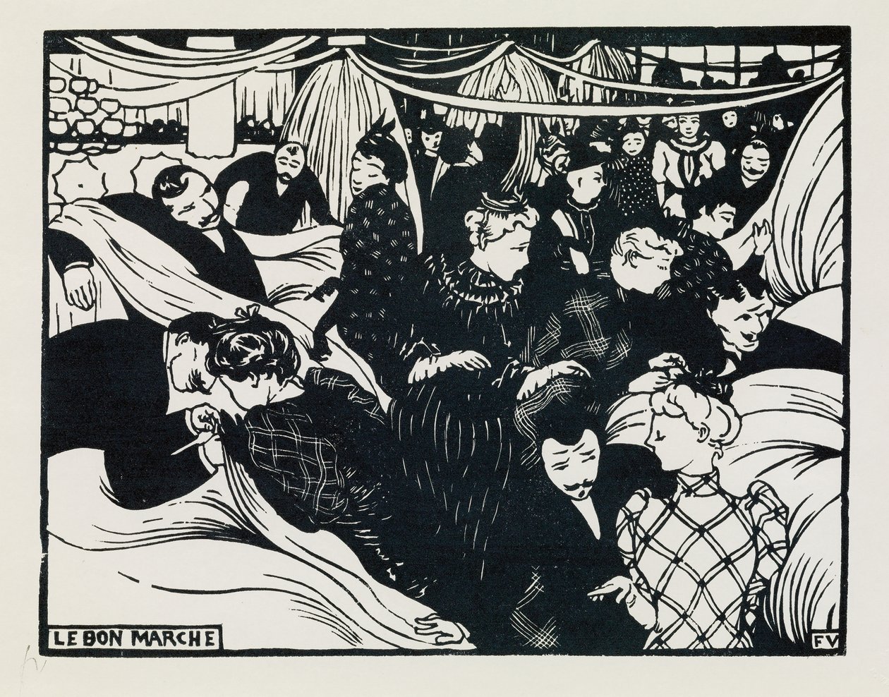 Le Bon Marche, 1893 de Felix Edouard Vallotton
