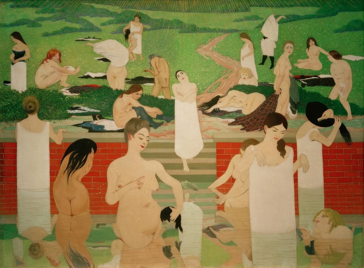 O banho na noite de verão de Felix Edouard Vallotton