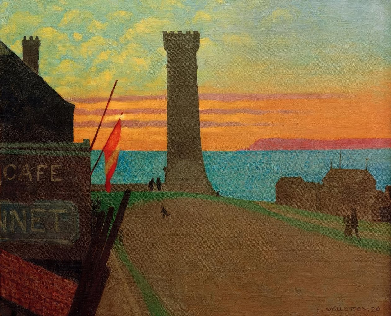 O antigo farol em Honfleur de Felix Edouard Vallotton