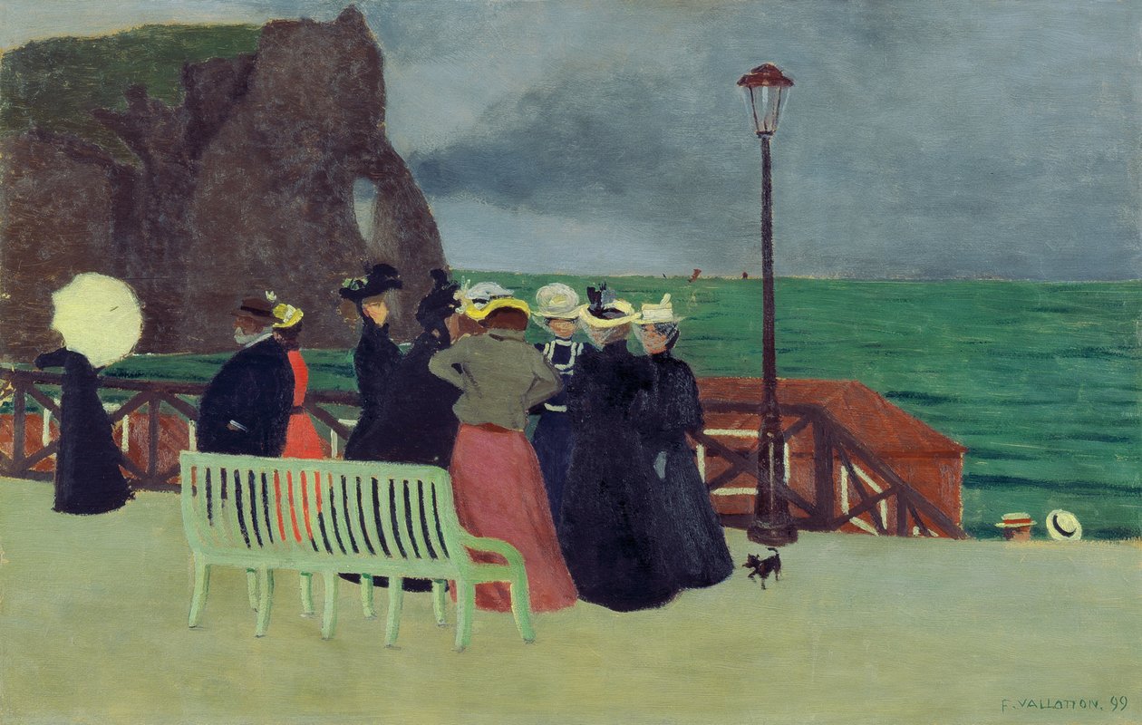 As pranchas em Etretat, 1899. de Felix Edouard Vallotton