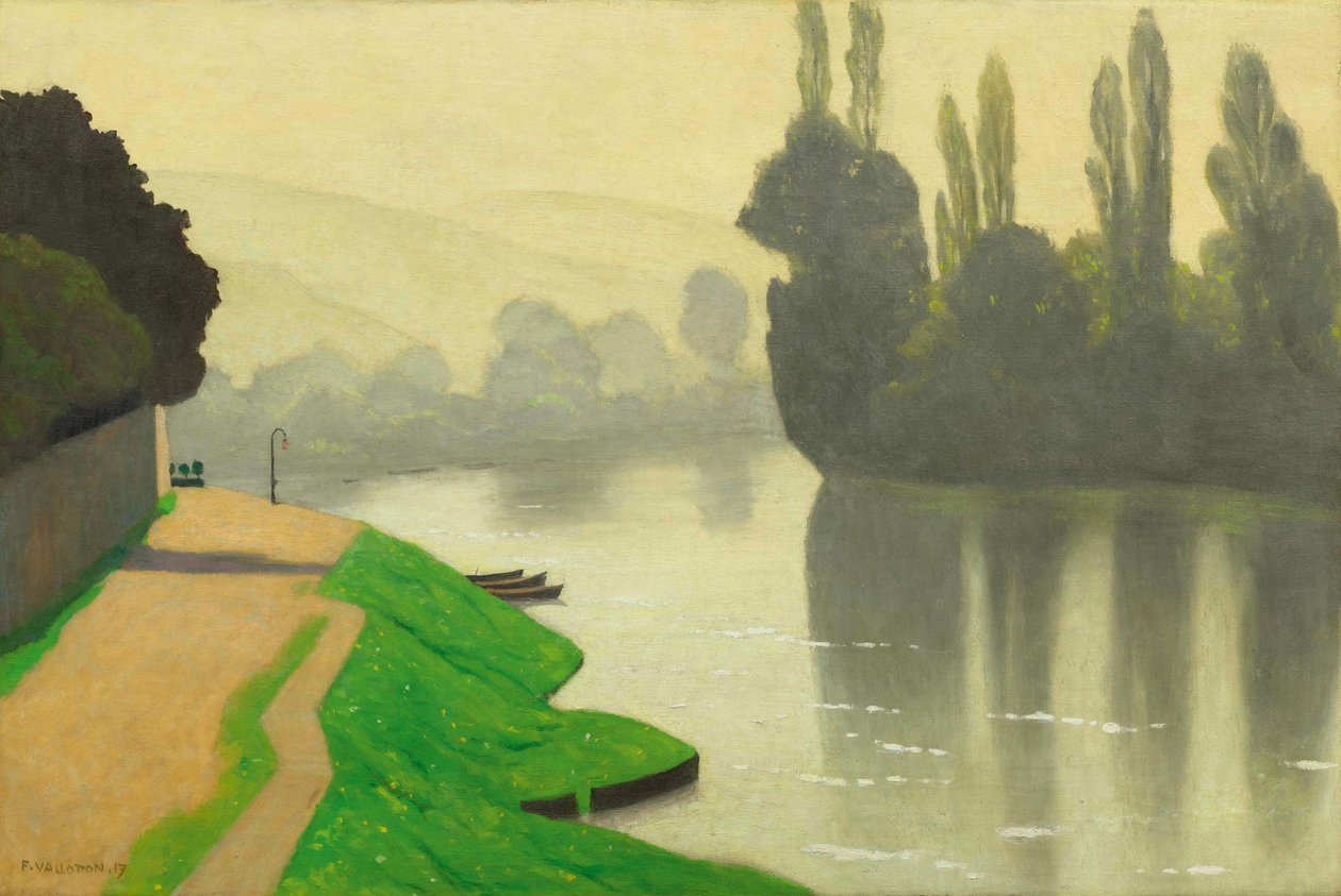 Névoa da manhã em Andelys, 1917. de Felix Edouard Vallotton