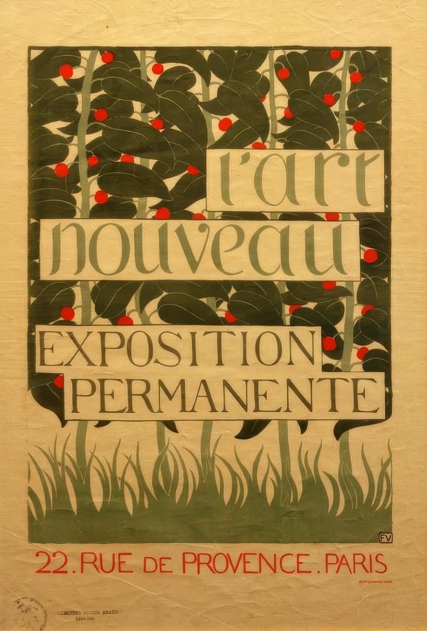 Cartaz para L&39;Art Nouveau de Felix Edouard Vallotton