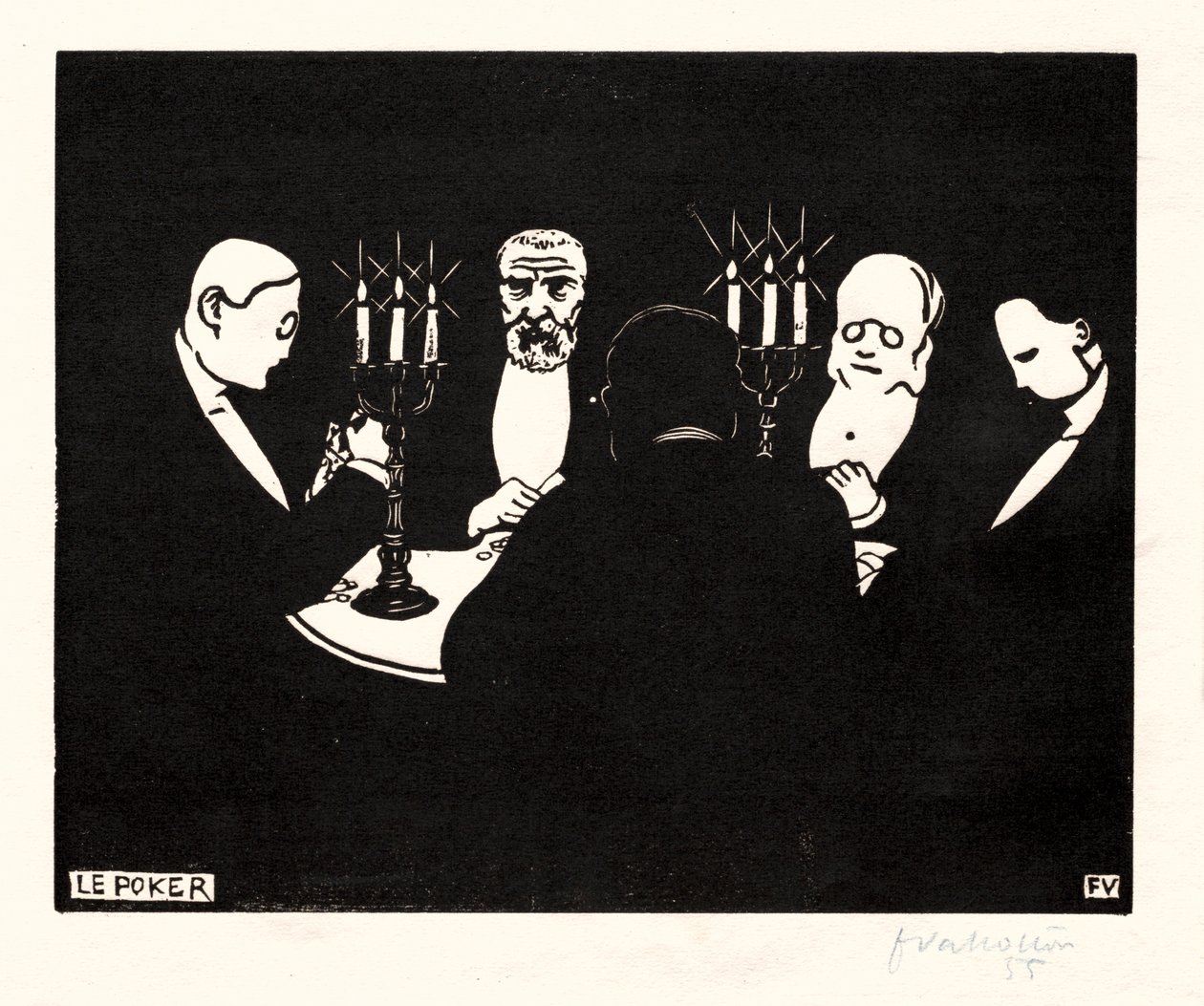 Pôquer, 1896. de Felix Edouard Vallotton