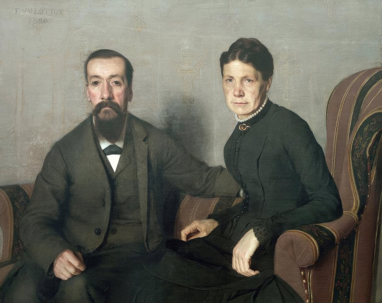 Retrato dos pais do artista de Felix Edouard Vallotton