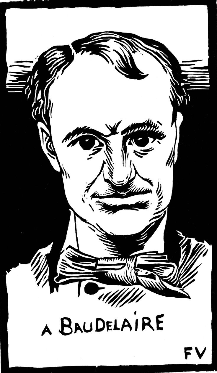 Retrato de Charles Baudelaire (1821-1867) de Felix Edouard Vallotton